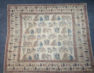 Large Antique Middle Eastern Embroidered Wall Hanging