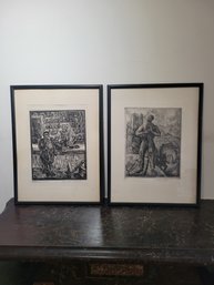 Gustavo Cochet Lithograph Pair. Signed And Numbered.  - - - - - - - - - - - - - - - - - - - Loc: P Bin Wrapped