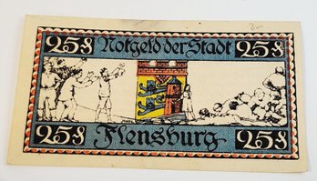 Antique.... 1921s Notgeld  25 Pfennig Bank Note  German For 'emergency Money' UNC Condition