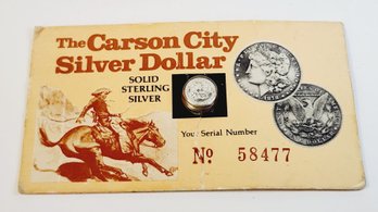 Miniature Carson City Silver Dollars Sterling Silver 1 Set