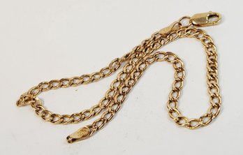 Italian 10k Yellow Gold Cuban Link Bracelet/ Anklet