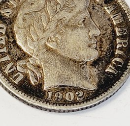 1902 Barber Dime Silver (high Grade)