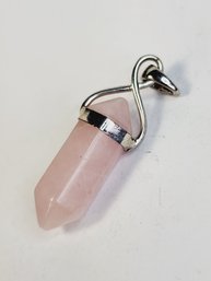 Pink Stone Pendulum Cylinder Pointer Pendant