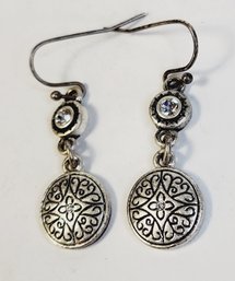 Silver Tone LIA SOPHIA Hanging Dangle Earrings