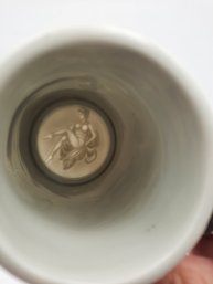 Vintage German Lithophane Stein With Nude Girl- Must See Photos