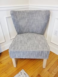Contempary Styled Accent Chair - Gray & White Upholstery