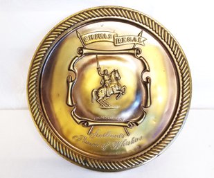 Vintage Chivas Regal Blended Scotch Embossed Brass Advertising Tray