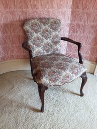 Floral Upholstered Armchair