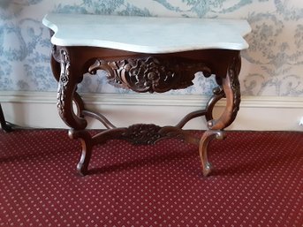 Marble Topped Hall Table