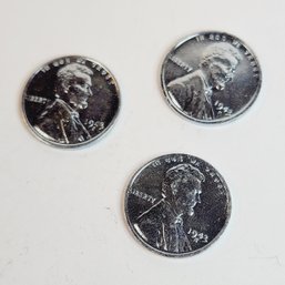 3 San Francisco  Mint  1943 Steel Cents