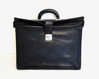 Rare Piece Men's Vintage TUMI Leather Modernist Collection Black Leather Briefcase