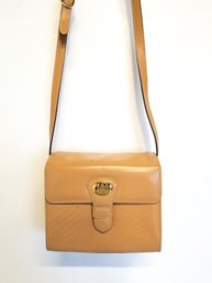 Vintage Mark Cross Leather Crossbody Bag With Adjustable Shoulder Strap