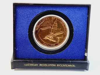 1976 American Revolution Bicentennial Thomas Jefferson Medal On Original Case