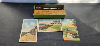 Vintage Screwdriver And Vintage Postcards