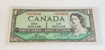 RARE.. Vintage  1954 One Dollar Canadian Bill - Queen Elizabeth  $$$$$