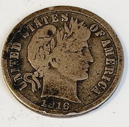 1916 Barber Dime