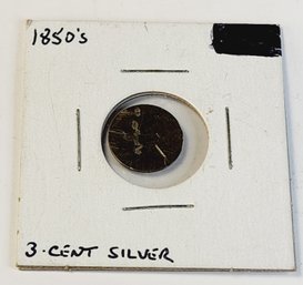 1850 3 Cent Piece  SILVER (174 Years Old)