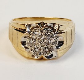 Exquisite Sparkling 14k Yellow Gold DIAMOND Ring