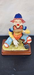 Ceramic Baseball Clown Sculpture