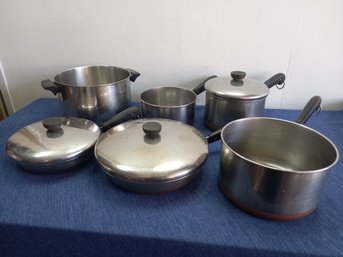 Copper Clad Revere Ware Pots And Pans