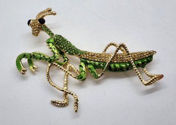 Incredible Praying Mantis Brooch