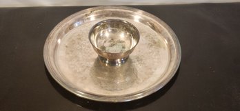 Vintage Silver-Plated Platter And Bowl
