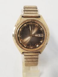 Men's Seiko Automatic DX 17 Jewel Gold Tone Wrist Watch 581384