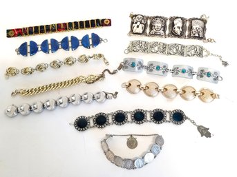Set Of 11 Vintage  To Modern Fashion Bracelets