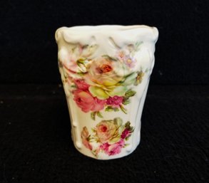 Lovely Vintage Kernewek Pottery Small Roses Vanity Cup - Cornwall England