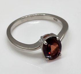 Red Labradorite, Rhodium Over Sterling Ring