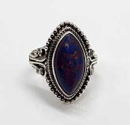 Bali, Purple Turquoise Ring In Sterling