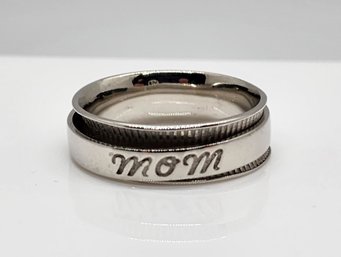 Size 10 Mom Spinner Ring In Sterling