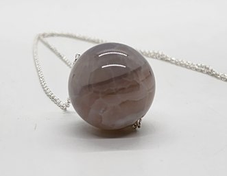 Agate Necklace In Sterling Silver