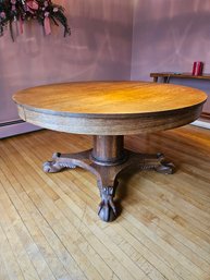 American Classic Antique Oak Table With Claw Feet