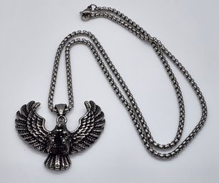 Eagle Pendant Necklace In Stainless