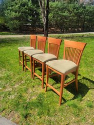 Pipers Grove Cherry Counter Height Stools.  Set Of 4