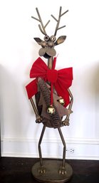 Funky Metal Reindeer Holiday Decoration