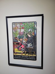 Summer Gardens Bloom Signed And Framed Print.