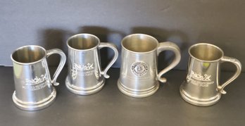 Vintage Woodbury & Connecticut House Pewter Awards Mugs