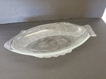 Vintage Glasbake Clear Glass Fish Baking Baking Serving Dish