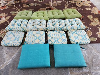 Assortment Of Indoor & Outdoor Chair Seat Cushions