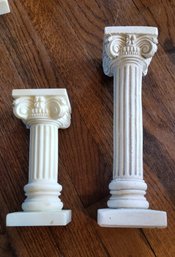 Set Of 2 Greek Decor Pillars