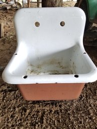 Antique Industrial Apron Utility Sink