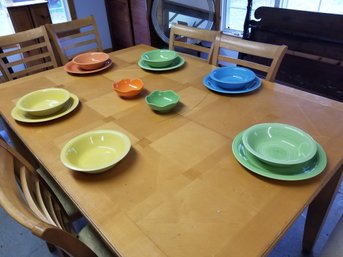 Colorful Fiesta Look A Like Assorted Dinnerware Dinner Plates & Bowls