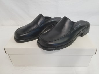 Women's Naturalizer Black Leather Mule Slip-on Shoes With Original Box -size 5M