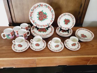 Assorted Holiday Christmas Dinnerware & Mugs