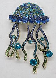 Incredible, Multi-color Jellyfish Brooch