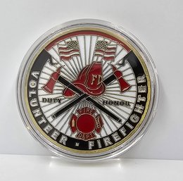 Volunteer Firefighter Collectible Coin In Case