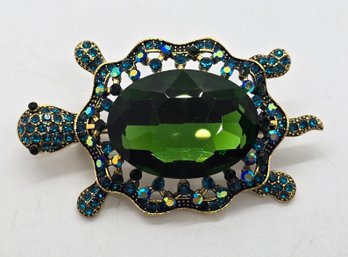 Beautiful Multi-color Turtle Brooch