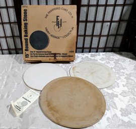 15' Pampered Chef & Two 12' Round Pizza Baking Stones